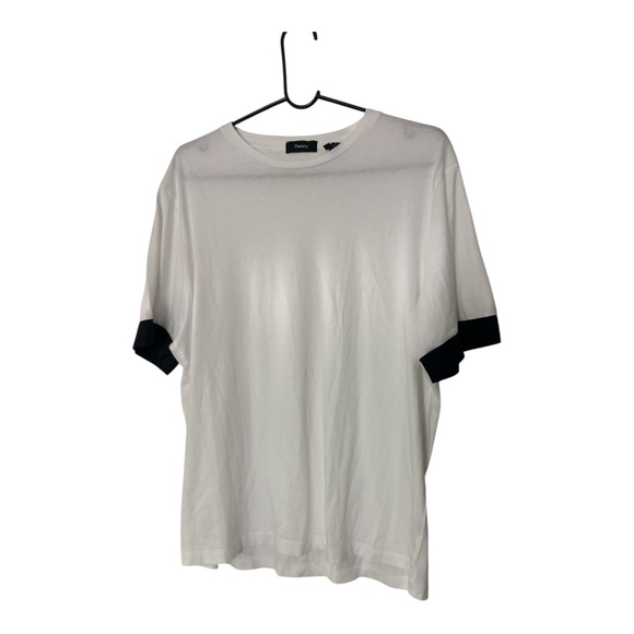 Theory White and Black Short Sleeve Tee - Picture 1 of 3